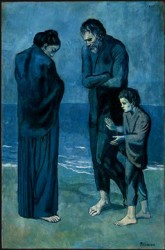 Schilderij uit de blauwe periode van Picasso